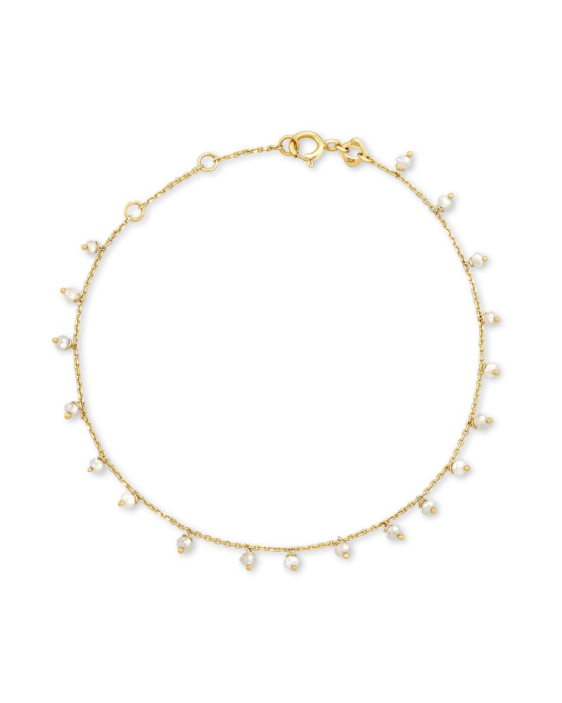 Miranda 14k Yellow Gold Delicate Bracelet in Gray Diamond image number 0